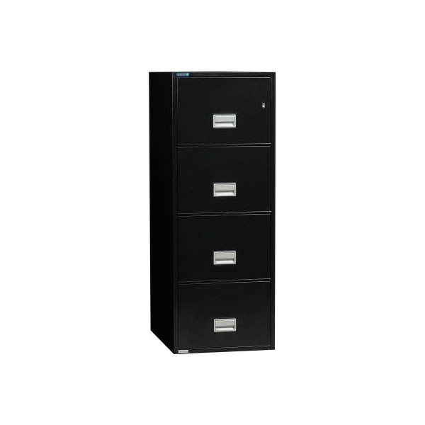 Phoenix Safe International Phoenix Safe Vertical 25" 4-Drawer Legal Fire and Water Resistant File Cabinet, Black - LGL4W25B - main